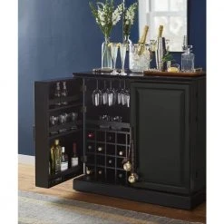 Home Decorators Collection Jamison Black Bar with Expandable Storage 25 Home Decorators Collection Jamison Black Bar with Expandable Storage -Flora Home Decorators Soldes black home decorators collection home bars sk18215a 1f 1000