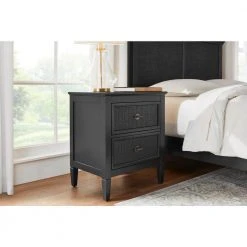 Home Decorators Collection Marsden Black 2-Drawer Cane Nightstand -Flora Home Decorators Soldes black home decorators collection nightstands 13966 02 a0 1000