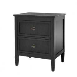 Home Decorators Collection Marsden Black 2-Drawer Cane Nightstand -Flora Home Decorators Soldes black home decorators collection nightstands 13966 02 c3 1000