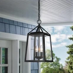 Home Decorators Collection Blakeley Transitional 2-Light Black Outdoor Pendant with Beveled Glass -Flora Home Decorators Soldes black home decorators collection outdoor pendant lights 2 39905 e1 1000