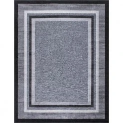 Home Decorators Collection Eternity Black 8 ft. x 10 ft. Indoor/Outdoor Area Rug