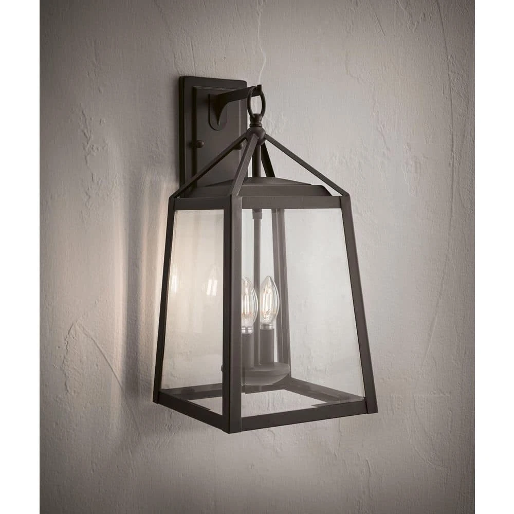 Home Decorators Collection Blakeley Transitional 2-Light Black Outdoor Wall Lantern with Beveled Glass 7 Home Decorators Collection Blakeley Transitional 2-Light Black Outdoor Wall Lantern with Beveled Glass - Image 5
