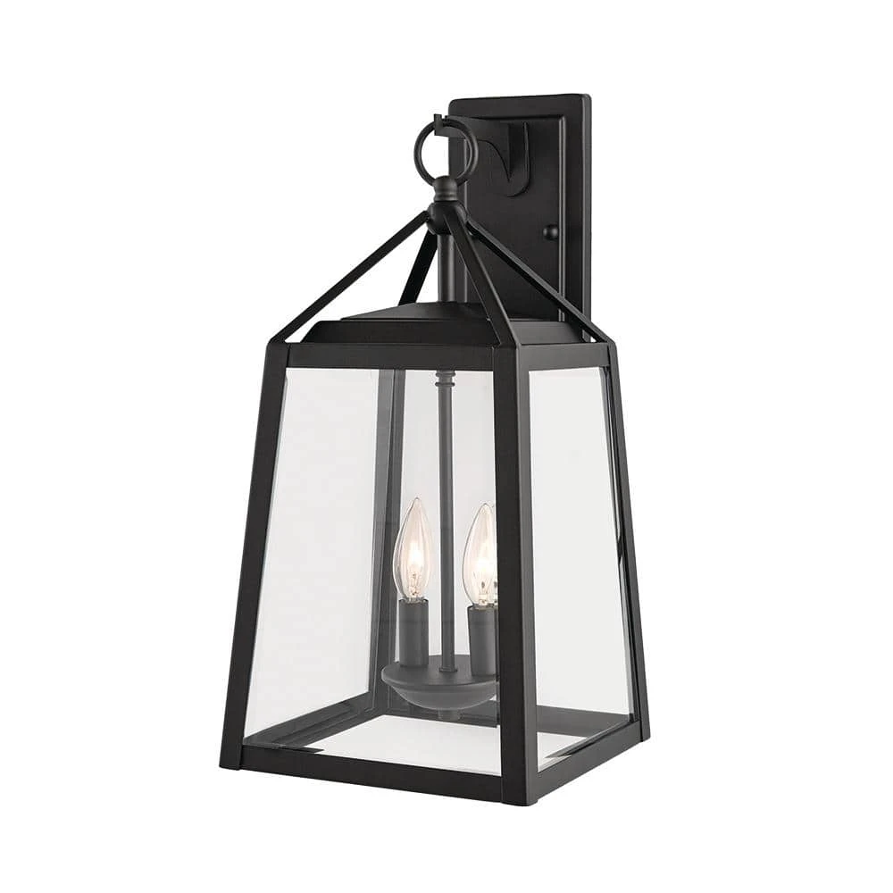 Home Decorators Collection Blakeley Transitional 2-Light Black Outdoor Wall Lantern with Beveled Glass 3 Home Decorators Collection Blakeley Transitional 2-Light Black Outdoor Wall Lantern with Beveled Glass