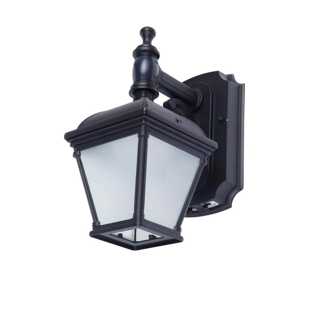 Home Decorators Collection St.Anoche 1-Light Black Motion Activated Outdoor Integrated LED Wall Lantern Sconce 6 Home Decorators Collection St.Anoche 1-Light Black Motion Activated Outdoor Integrated LED Wall Lantern Sconce - Image 4