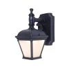 Home Decorators Collection St.Anoche 1-Light Black Motion Activated Outdoor Integrated LED Wall Lantern Sconce