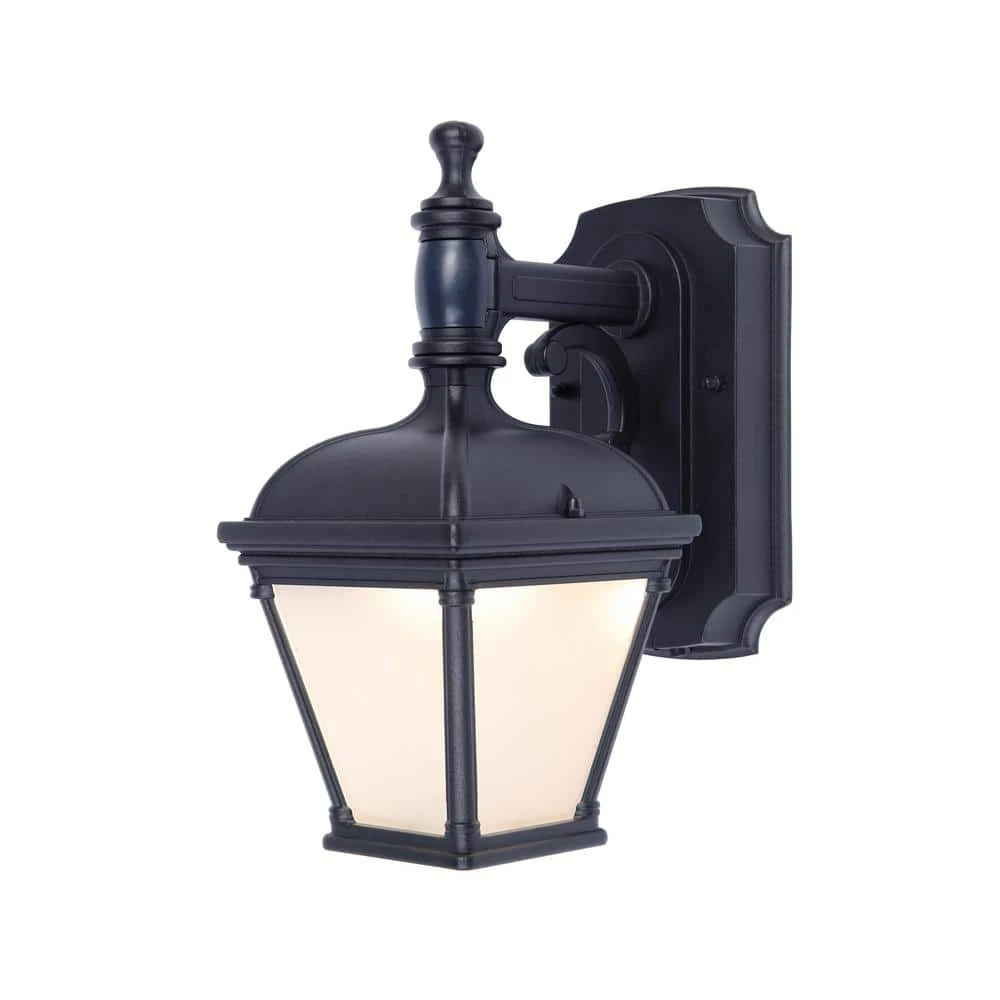 Home Decorators Collection St.Anoche 1-Light Black Motion Activated Outdoor Integrated LED Wall Lantern Sconce 3 Home Decorators Collection St.Anoche 1-Light Black Motion Activated Outdoor Integrated LED Wall Lantern Sconce