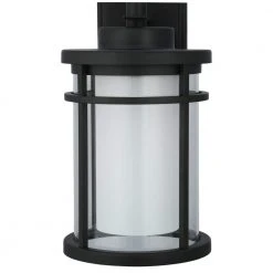 Home Decorators Collection Black Outdoor LED Wall Lantern Sconce -Flora Home Decorators Soldes black home decorators collection outdoor sconces dw7178bk 66 1000