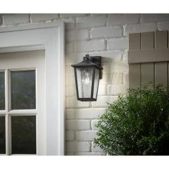 Home Decorators Collection Black Outdoor LED Wall Lantern Sconce -Flora Home Decorators Soldes black home decorators collection outdoor sconces dw7178bk c3 1000