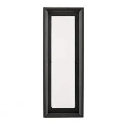 Home Decorators Collection Hubspace Modern 1-Light Black LED Outdoor Wall Lantern Sconce with Color Changing Light Output from 3000K-6000K (1-Pack)