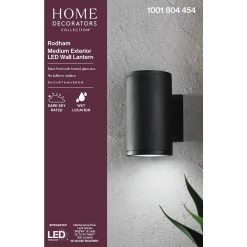 Home Decorators Collection Rodham Black LED Outdoor Wall Lantern Sconce -Flora Home Decorators Soldes black home decorators collection outdoor sconces izc1691l 2 1f 1000