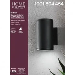 Home Decorators Collection Rodham Black LED Outdoor Wall Lantern Sconce -Flora Home Decorators Soldes black home decorators collection outdoor sconces izc1691l 2 4f 1000