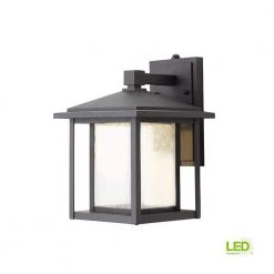 Home Decorators Collection Mauvo Canyon Collection Black Outdoor Seeded Glass Dusk to Dawn Wall Lantern Sconce -Flora Home Decorators Soldes black home decorators collection outdoor sconces kb 06304 del 77 1000