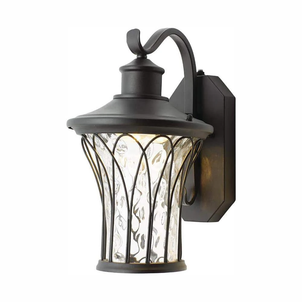 Home Decorators Collection Avia Falls Black Outdoor LED Dusk to Dawn Wall Lantern Sconce 3 Home Decorators Collection Avia Falls Black Outdoor LED Dusk to Dawn Wall Lantern Sconce