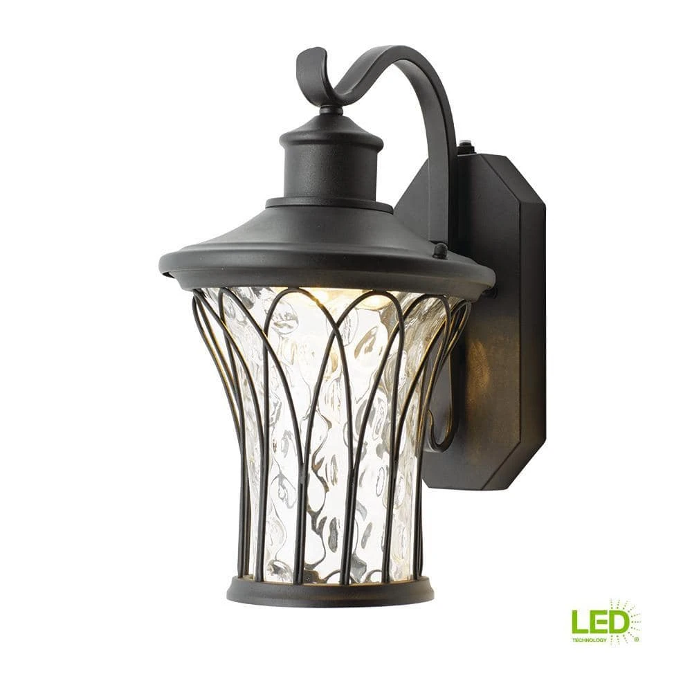 Home Decorators Collection Avia Falls Black Outdoor LED Dusk to Dawn Wall Lantern Sconce 10 Home Decorators Collection Avia Falls Black Outdoor LED Dusk to Dawn Wall Lantern Sconce - Image 8