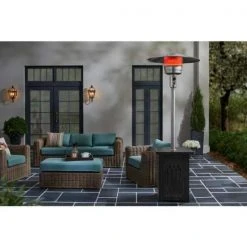Home Decorators Collection St. Charles 48,000 BTU Steel Black Propane Gas Patio Heater