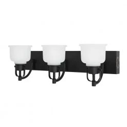 Home Decorators Collection Rockhill 22.07 in. 3-Light Black LED Vanity Light Dark LED -Flora Home Decorators Soldes black home decorators collection vanity lighting 51779 77 1000