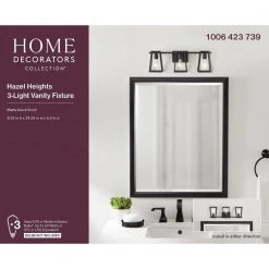 Home Decorators Collection Hazel Heights 24 in. 3-Light Black Rustic Farmhouse Bathroom Vanity Light 22 Home Decorators Collection Hazel Heights 24 in. 3-Light Black Rustic Farmhouse Bathroom Vanity Light -Flora Home Decorators Soldes black home decorators collection vanity lighting knt1303ax 02 1f 1000