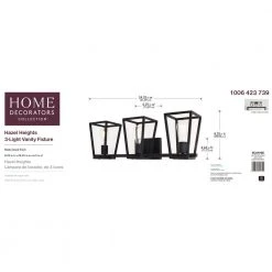 Home Decorators Collection Hazel Heights 24 in. 3-Light Black Rustic Farmhouse Bathroom Vanity Light 24 Home Decorators Collection Hazel Heights 24 in. 3-Light Black Rustic Farmhouse Bathroom Vanity Light -Flora Home Decorators Soldes black home decorators collection vanity lighting knt1303ax 02 fa 1000