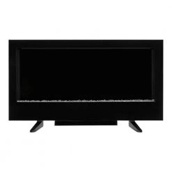 Home Decorators Collection 36 in. W View Wall Mount Electric Fireplace in Black -Flora Home Decorators Soldes black home decorators collection wall mounted electric fireplaces sp6849 fa 1000