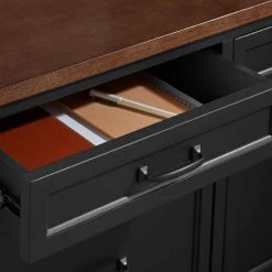 Home Decorators Collection Appleton 4 Drawer Black and Walnut Wood Lateral File Console (41.5 in. W x 30.5 in. H) -Flora Home Decorators Soldes black walnut home decorators collection file cabinets sk19346e2r2 b 1d 1000