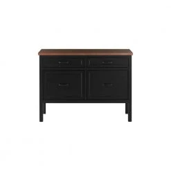 Home Decorators Collection Appleton 4 Drawer Black and Walnut Wood Lateral File Console (41.5 in. W x 30.5 in. H) -Flora Home Decorators Soldes black walnut home decorators collection file cabinets sk19346e2r2 b 4f 1000