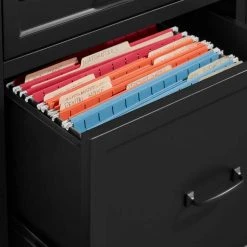 Home Decorators Collection Appleton 4 Drawer Black and Walnut Wood Lateral File Console (41.5 in. W x 30.5 in. H) -Flora Home Decorators Soldes black walnut home decorators collection file cabinets sk19346e2r2 b 66 1000