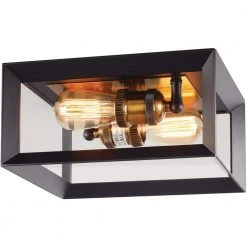 Home Decorators Collection Walden Forge 2-Light Black Frame Flush Mount Ceiling Light with Antique Brass Sockets 17 Home Decorators Collection Walden Forge 2-Light Black Frame Flush Mount Ceiling Light with Antique Brass Sockets -Flora Home Decorators Soldes black with antique brass home decorators collection flush mount lights hd 1550 i c3 1000