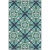 Home Decorators Collection Bayview Blue/Aqua 5 ft 3 in x 7 ft 6 in Outdoor Area Rug -Flora Home Decorators Soldes blue aqua home decorators collection outdoor rugs 9526220310 64 1000
