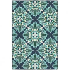 Home Decorators Collection Bayview Blue/Aqua 5 ft 3 in x 7 ft 6 in Outdoor Area Rug