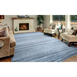 Home Decorators Collection Briar Blue 8 ft. x 10 ft. Area Rug -Flora Home Decorators Soldes blue home decorators collection area rugs 51167 44 1000
