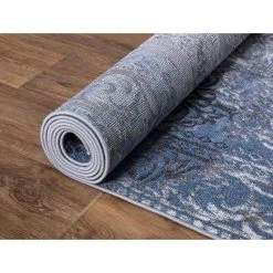 Home Decorators Collection Aurora Blue 8 ft. x 10 ft. Indoor/Outdoor Area Rug -Flora Home Decorators Soldes blue home decorators collection outdoor rugs 79337 66 1000