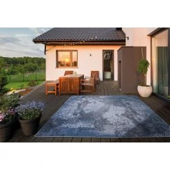 Home Decorators Collection Aurora Blue 8 ft. x 10 ft. Indoor/Outdoor Area Rug -Flora Home Decorators Soldes blue home decorators collection outdoor rugs 79337 c3 1000