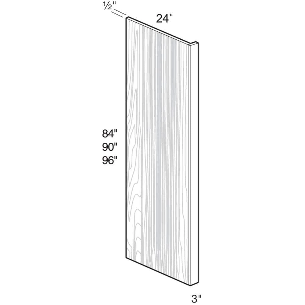 Home Decorators Collection Blue Painted Shaker Stock Assembled Plywood Kitchen Cabinetr Refrigerator End Panel 3 in. x 96 in. x 24 in. 4 Home Decorators Collection Blue Painted Shaker Stock Assembled Plywood Kitchen Cabinetr Refrigerator End Panel 3 in. x 96 in. x 24 in. - Image 2
