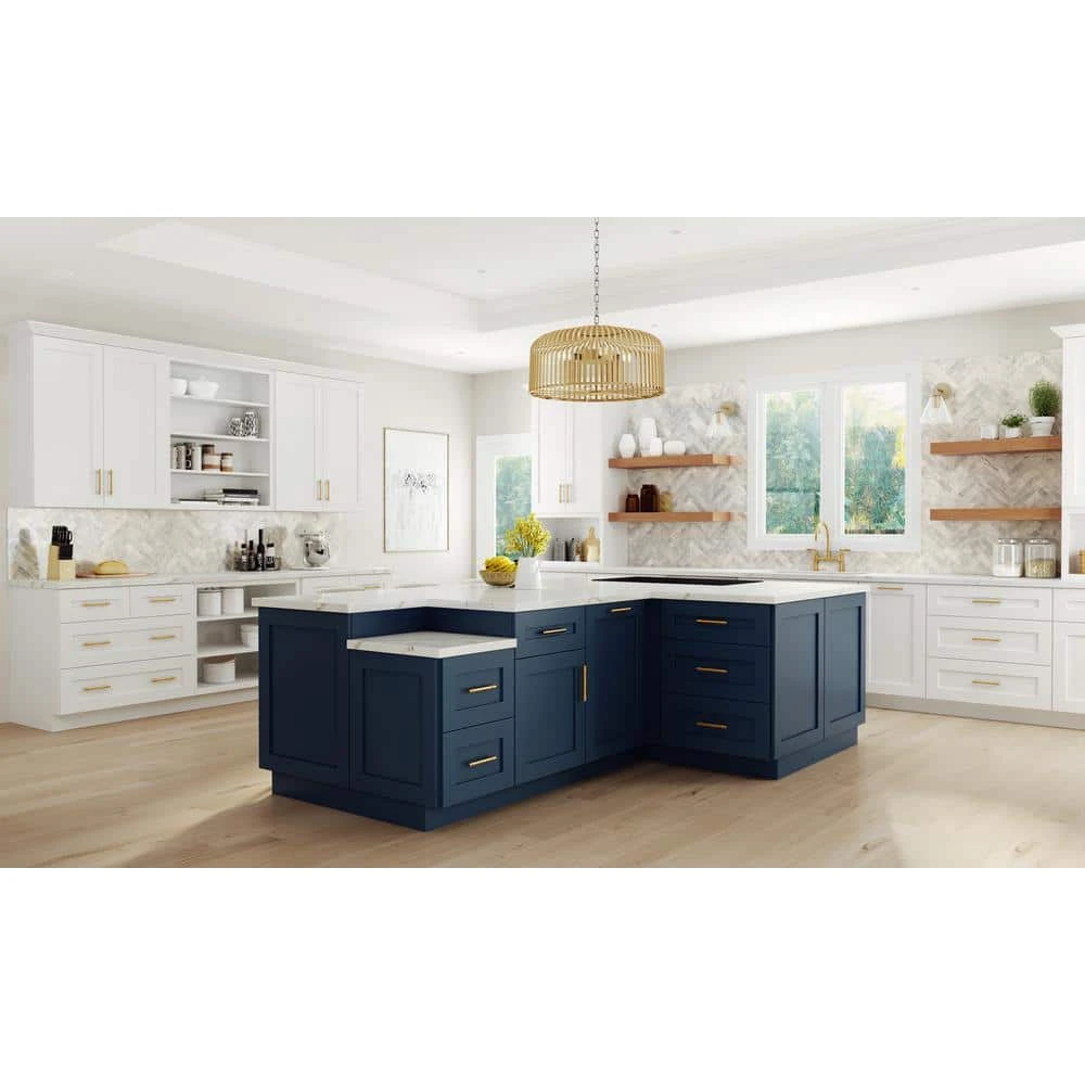 Home Decorators Collection Neptune Blue Painted Shaker Assembled Plywood Stock Matching Kitchen Cabinet Toe Kick 96 in. x 4.5 in. x 0.125 in. 8 Home Decorators Collection Neptune Blue Painted Shaker Assembled Plywood Stock Matching Kitchen Cabinet Toe Kick 96 in. x 4.5 in. x 0.125 in. - Image 6