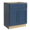 Home Decorators Collection Washington Vessel Blue Plywood Shaker Stock Assembled Sink Base Kitchen Cabinet Soft Close 24 in. x 34.5 in. x 24 in. -Flora Home Decorators Soldes blue thermofoil home decorators collection assembled kitchen cabinets sb24 wvb 64 1000