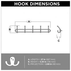 Home Decorators Collection 27 in. L Brass Wire Hook Rail -Flora Home Decorators Soldes brass home decorators collection hooks r44044h 523 u 4f 1000