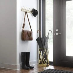 Home Decorators Collection 27 in. L Brass Wire Hook Rail -Flora Home Decorators Soldes brass home decorators collection hooks r44044h 523 u a0 1000