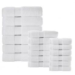 Home Decorators Collection Plush Soft Cotton 18-Piece Bath Towel Set in Bright White