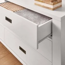 Home Decorators Collection Calden Bright White 6-Drawer Dresser (36 in. H x 60 in. W x 18 in. D) -Flora Home Decorators Soldes bright white home decorators collection dressers campaign dresse a0 1000