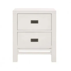 Home Decorators Collection Calden Bright White 2-Drawer Nightstand (26 in. H x 22 in. W x 16 in. D)