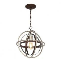 Home Decorators Collection Barton Bay 1-Light Bronze and Champagne Pewter Orb Mini Pendant -Flora Home Decorators Soldes bronze and champagne pewter home decorators collection pendant lights 27030 4f 1000