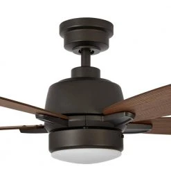Home Decorators Collection Fawndale 46 in. Indoor Integrated LED Bronze Ceiling Fan with Light Kit, 5 Reversible Blades and Remote Control -Flora Home Decorators Soldes bronze home decorators collection ceiling fans with lights 52021 77 1000