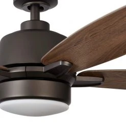 Home Decorators Collection Fawndale 46 in. Indoor Integrated LED Bronze Ceiling Fan with Light Kit, 5 Reversible Blades and Remote Control -Flora Home Decorators Soldes bronze home decorators collection ceiling fans with lights 52021 d4 1000