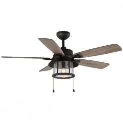 Home Decorators Collection Shanahan 52 in. Indoor/Outdoor LED Bronze Ceiling Fan with Light Kit, Downrod and Reversible Blades -Flora Home Decorators Soldes bronze home decorators collection ceiling fans with lights 59201 44 1000