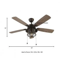 Home Decorators Collection Shanahan 52 in. Indoor/Outdoor LED Bronze Ceiling Fan with Light Kit, Downrod and Reversible Blades -Flora Home Decorators Soldes bronze home decorators collection ceiling fans with lights 59201 a0 1000
