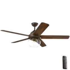 Home Decorators Collection Avonbrook 56 in. LED Bronze Ceiling Fan with Light Kit and Remote Control