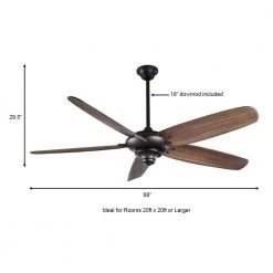 Home Decorators Collection Altura II 68 in. Indoor Bronze Ceiling Fan with Downrod, Remote and Reversible Motor; Light Kit Adaptable -Flora Home Decorators Soldes bronze home decorators collection ceiling fans without lights 94468 a0 1000