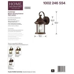 Home Decorators Collection Cambridge Bronze Motion Sensing Outdoor Coach Light Sconce -Flora Home Decorators Soldes bronze home decorators collection outdoor sconces gem1691am 6 1f 1000