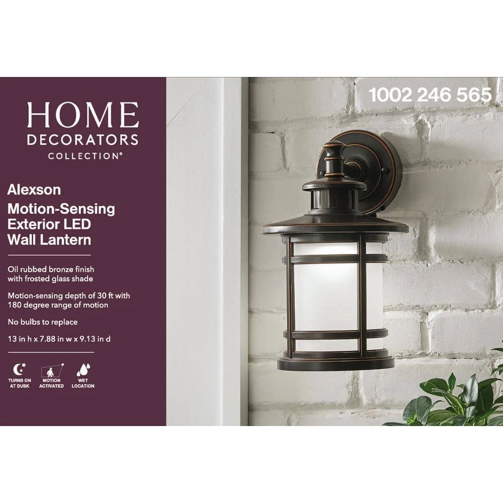 Home Decorators Collection Oil-Rubbed Bronze Motion Sensor Outdoor Integrated LED Wall Lantern Sconce 9 Home Decorators Collection Oil-Rubbed Bronze Motion Sensor Outdoor Integrated LED Wall Lantern Sconce - Image 7