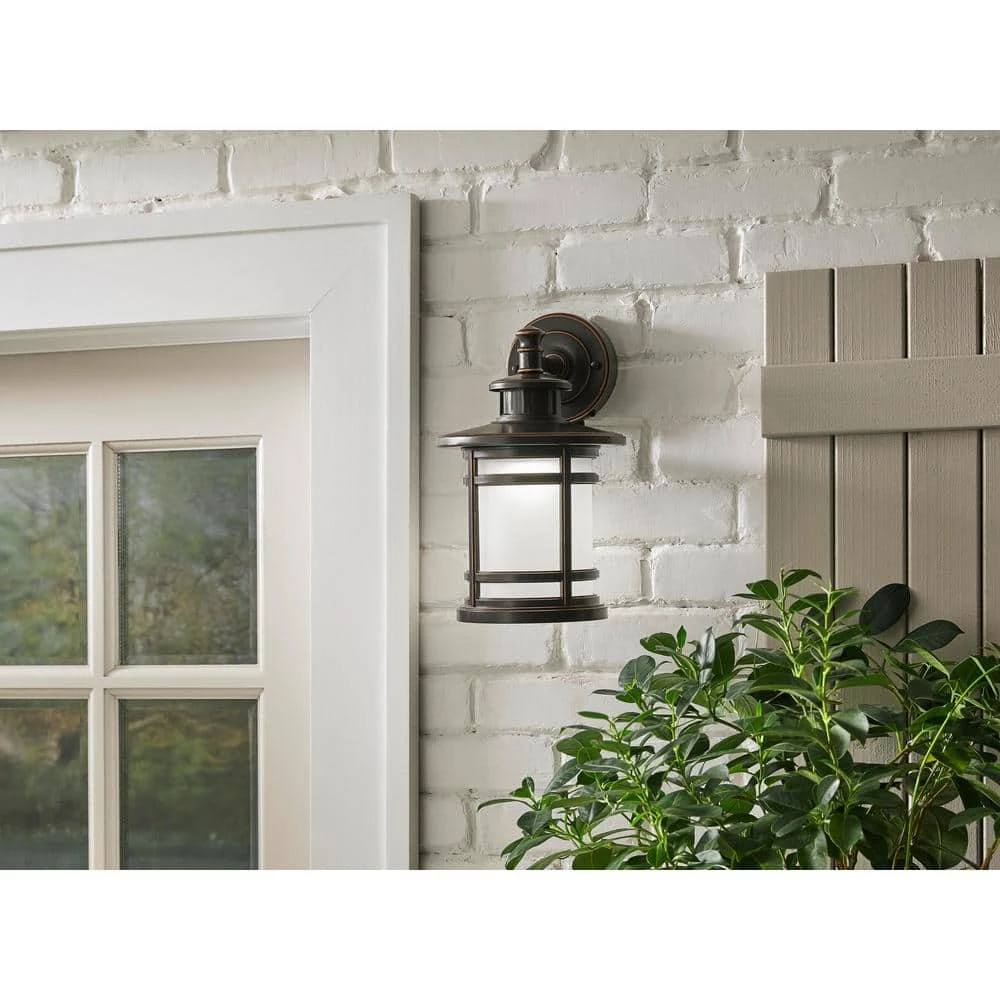 Home Decorators Collection Oil-Rubbed Bronze Motion Sensor Outdoor Integrated LED Wall Lantern Sconce 4 Home Decorators Collection Oil-Rubbed Bronze Motion Sensor Outdoor Integrated LED Wall Lantern Sconce - Image 2